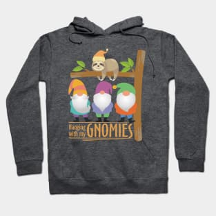 Hanging With My Gnomies, Cute Sloth & Gnomes Hoodie